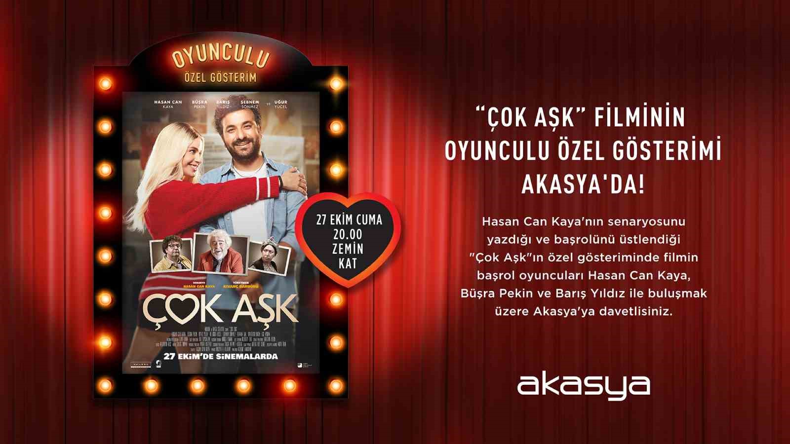 ‘Çok Aşk’ filminin başrol oyucuları özel gösterim için seyircilerle buluşacak
