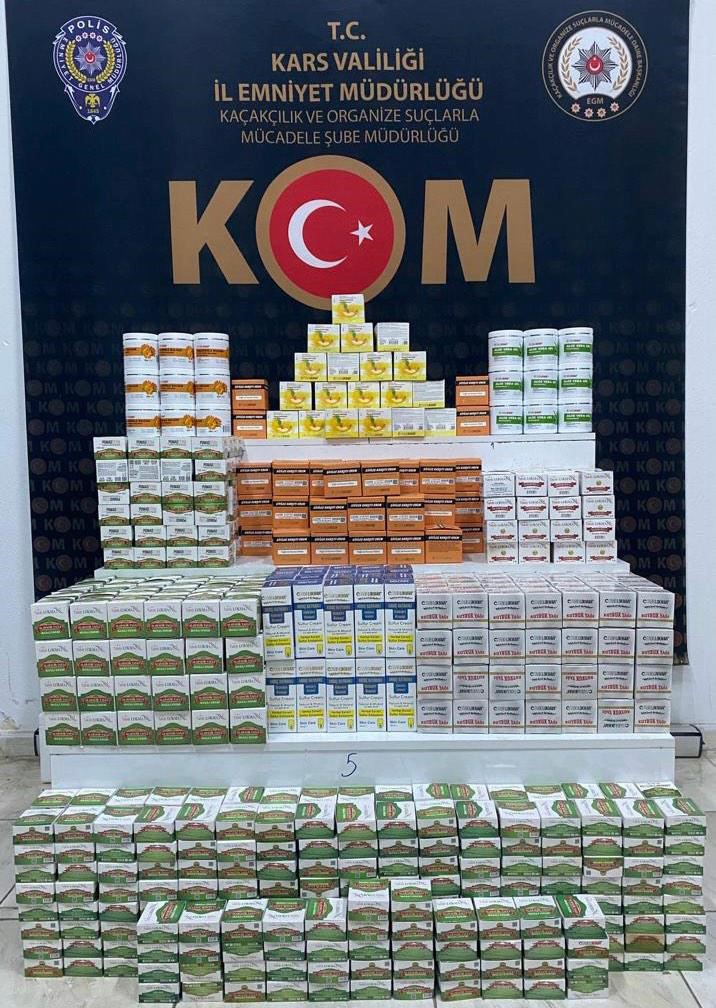 Kars’ta 2 milyon liralık cilt bakım kremi ele geçirildi