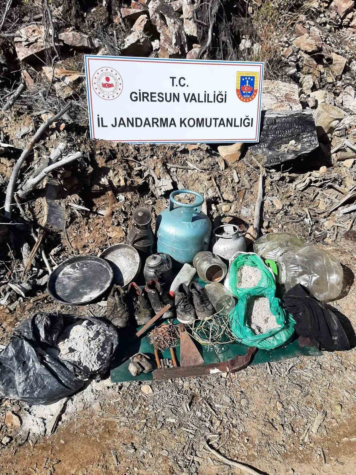 Giresun’da terör örgütüne ait sığınak bulundu
