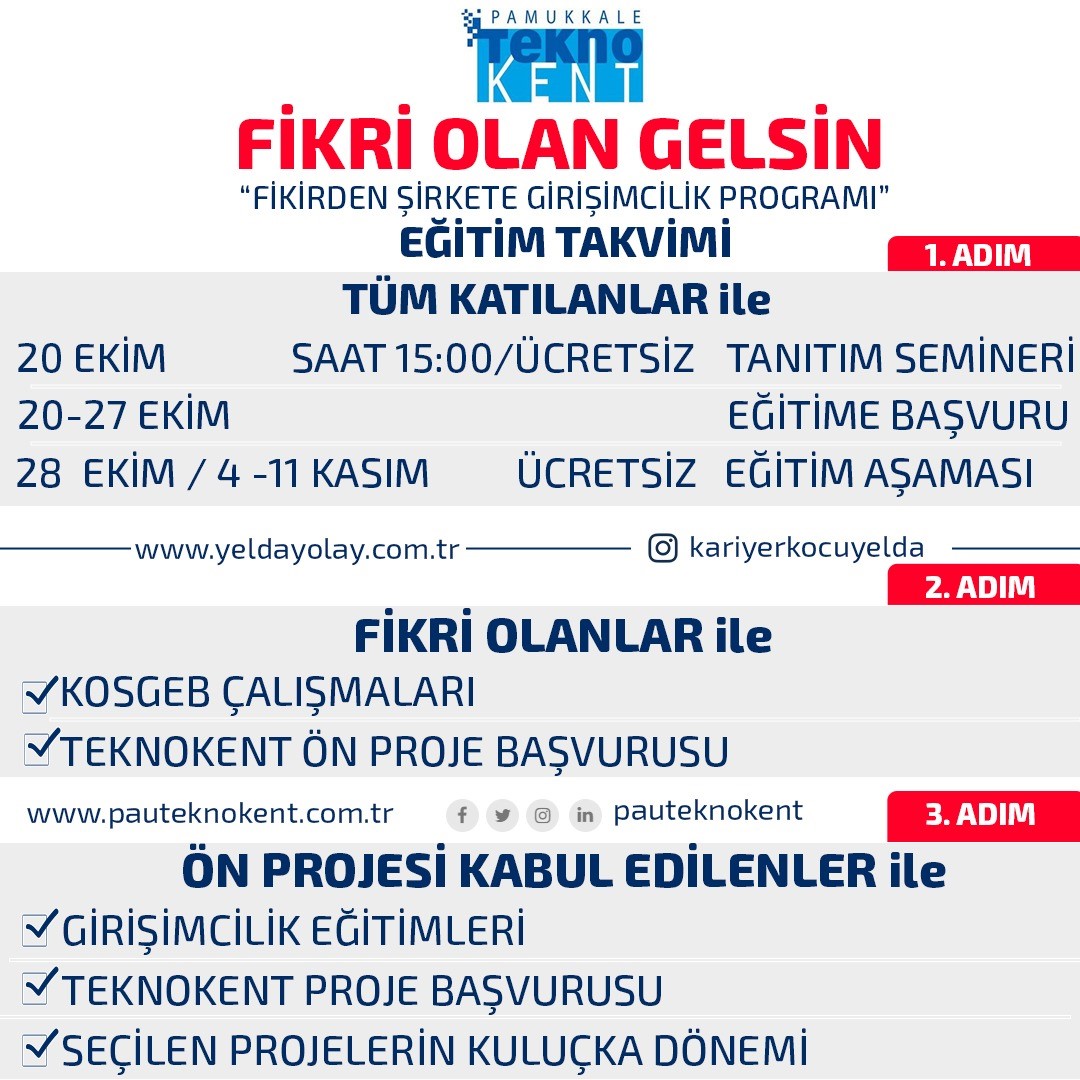 “Fikri olan gelsin” girişimcilik programında geri sayım başladı