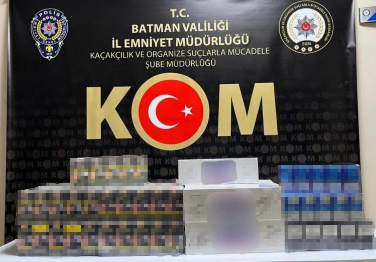 Batman’da çok sayıda gümrük kaçağı ürün ele geçirildi