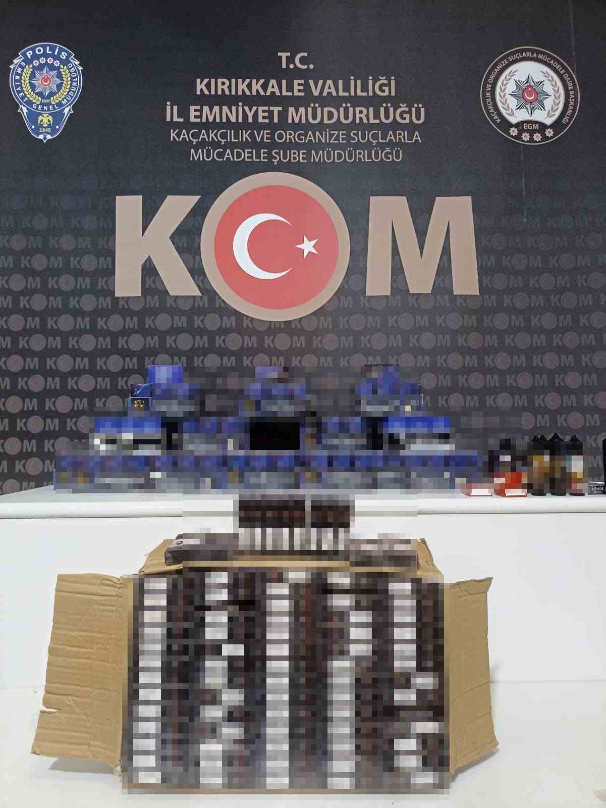 Kırıkkale’de 21 bin 940 adet makaron ele geçirildi