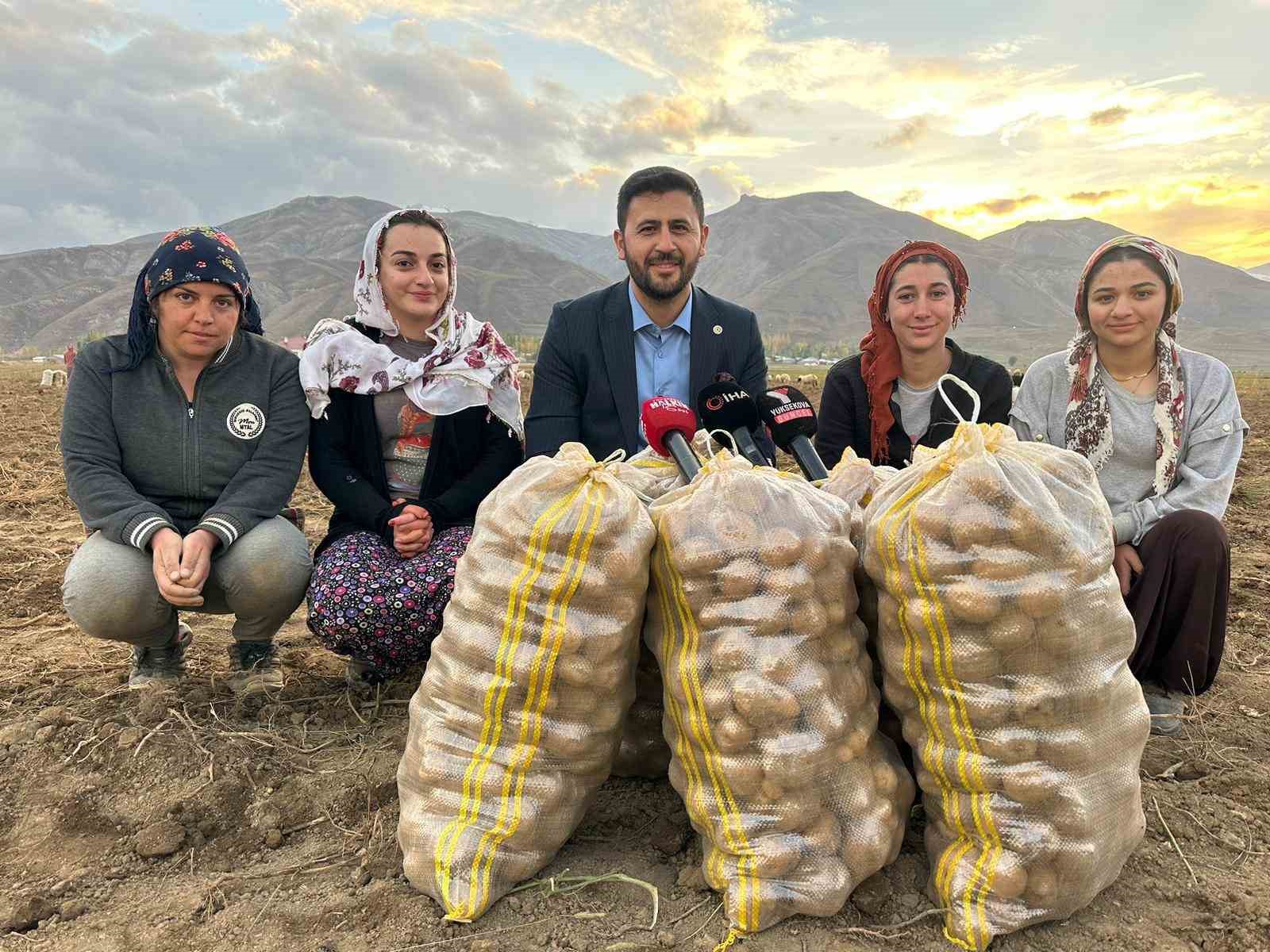 Yüksekova’nın toprağından bereket fışkırıyor: Ton ton patates elde edildi