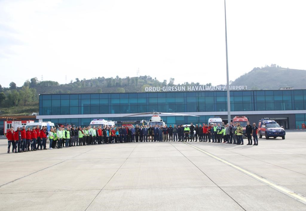 Ordu-Giresun Havalimanı&rsquo;nda acil durum tatbikatı

