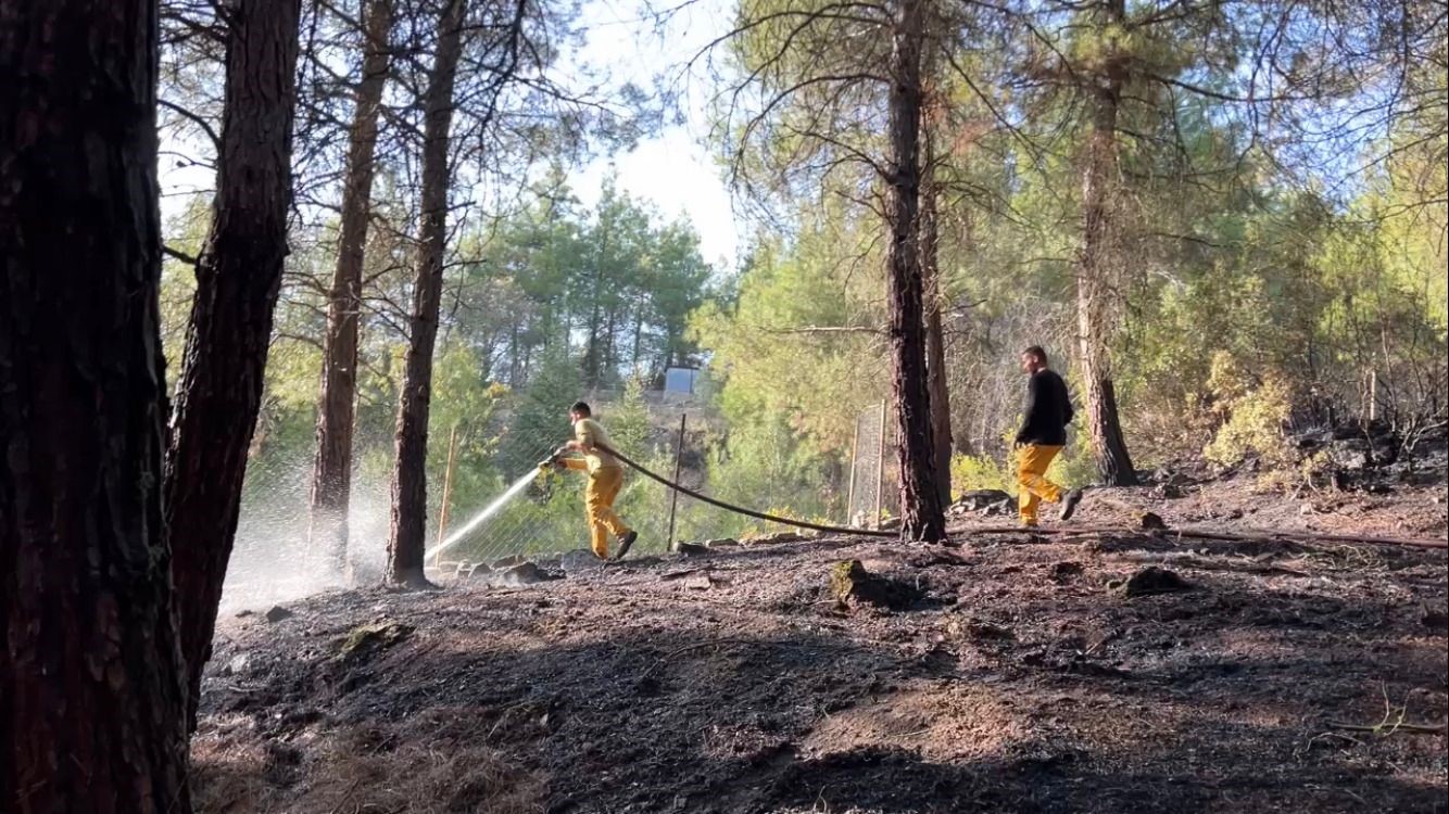 Burdur’da orman yangını ekiplerin hızlı müdahalesi ile söndürüldü