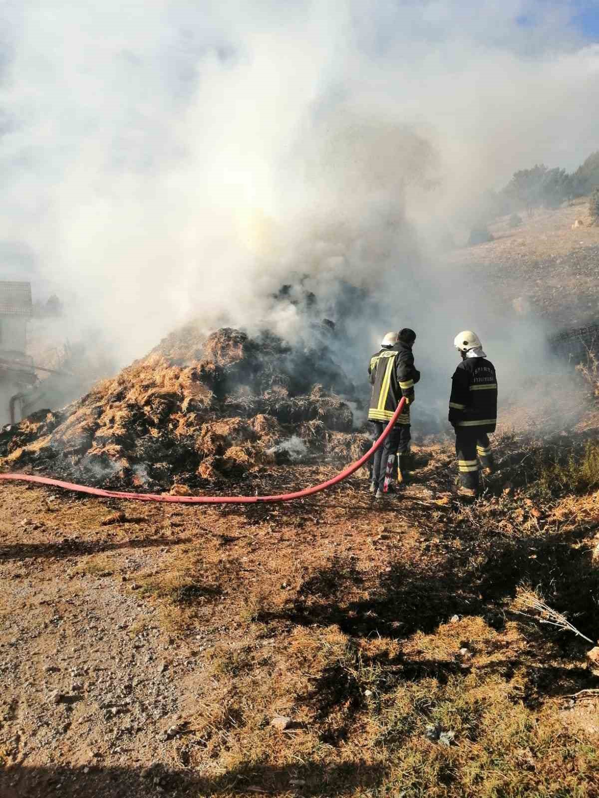 Isparta’da samanlık yangını korkuttu