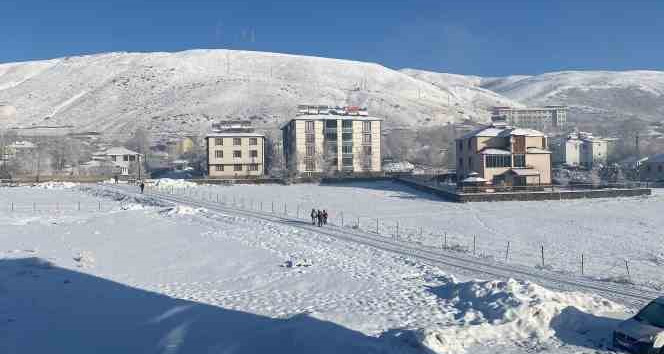 Mart kapıdan baktırdı, baharı bekleyen Karlıova’ya kış geri geldi