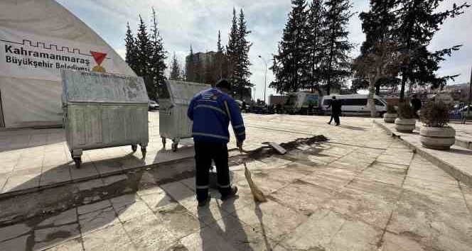 Kahramanmaraş’ta temizlik ve dezenfeksiyon çalışmaları