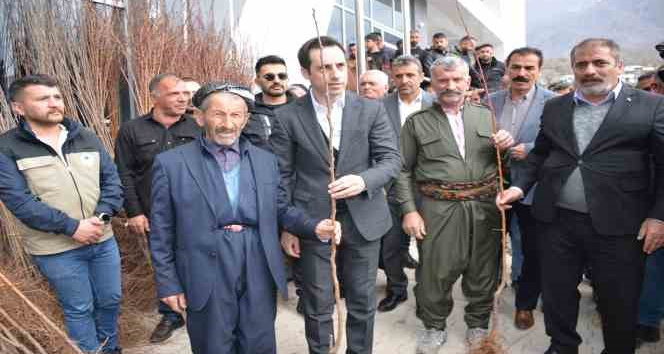 Şenoba beldesinde vatandaşa 10 bin meyve fidanı hibe edildi