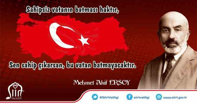 Siirt, İstiklal Marşı’nın Kabulü ve Mehmet Akif Ersoy’u anma etkinliklerine hazırlanıyor