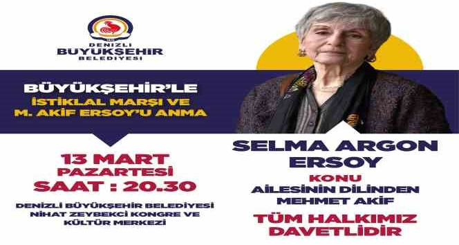 Milli Şair’in torunu Selma Argon Ersoy, Denizlililerle buluşacak