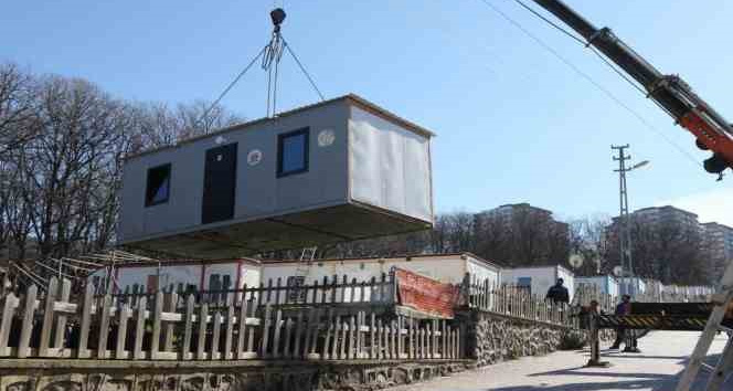 Atakum’daki Hobi Bahçesi’ne depremzedeler yerleştiriliyor