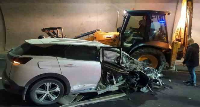 Tünel içindeki kazada 1 kişi yaralandı