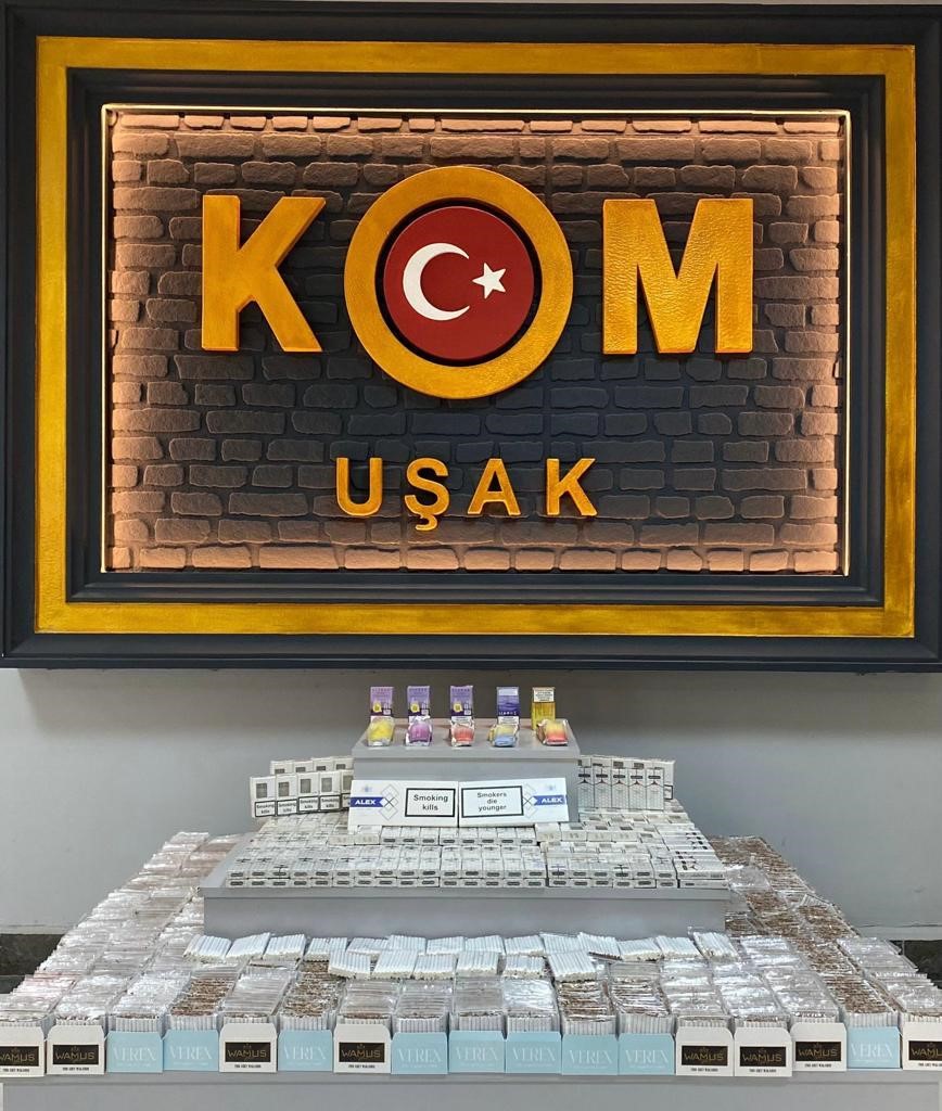 Uşak&rsquo;ta 2,5 milyon değerinde ka&ccedil;ak makaron ele ge&ccedil;irildi
