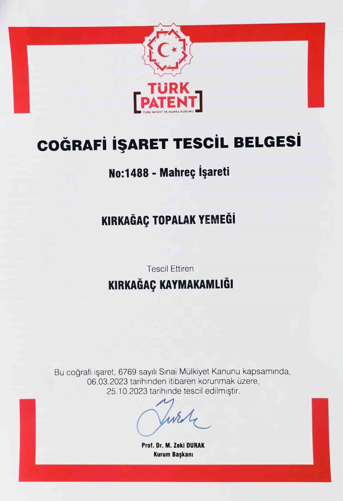 Kırkağa&ccedil;&rsquo;ın meşhur topalak yemeği tescillendi
