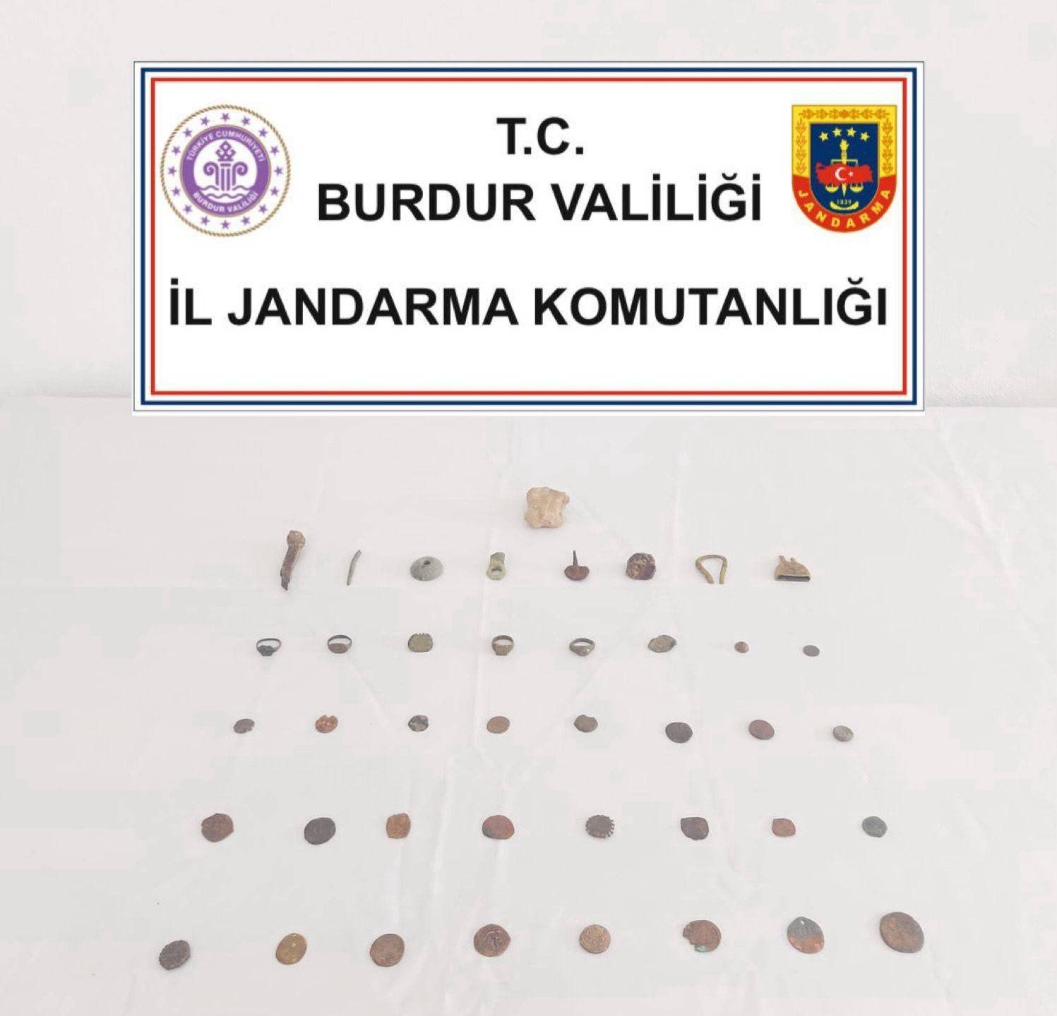 Burdur’da  çok sayıda tarihi eser ele geçirildi