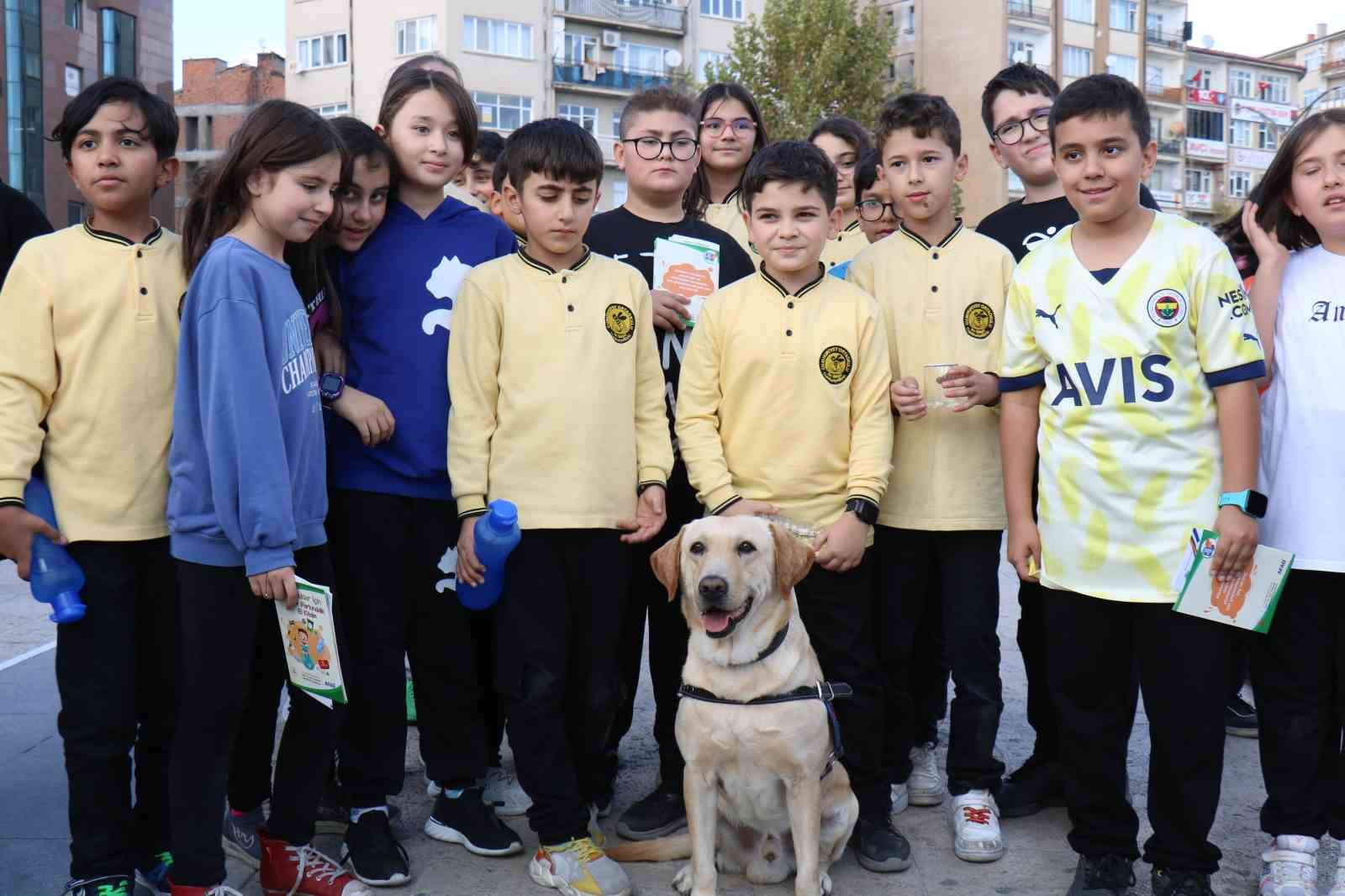 Deprem bilgilendirmesinde jandarma köpekleri ilgi odağı oldu
