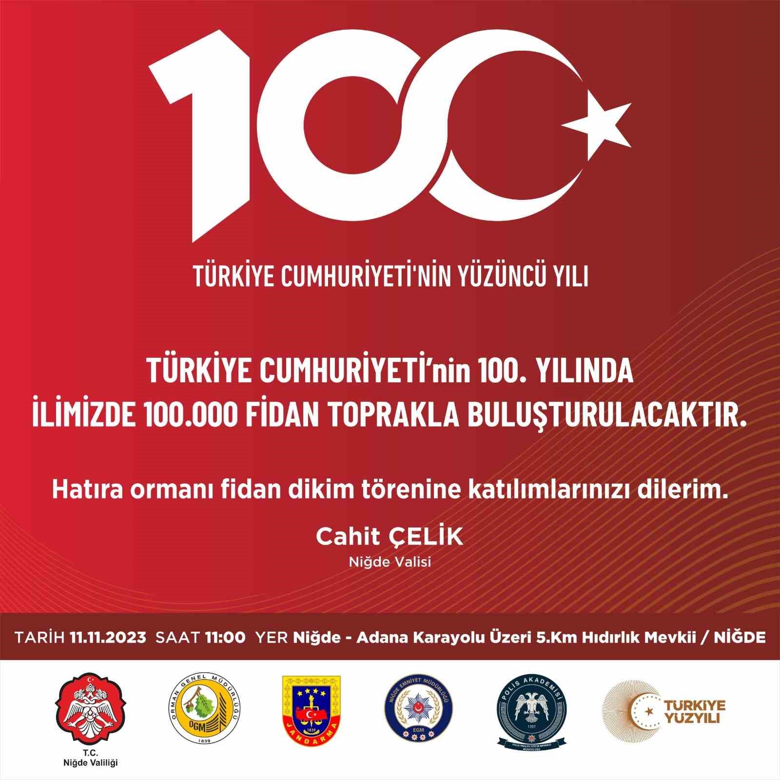 Niğde&rsquo;de binlerce fidan toprakla buluşacak

