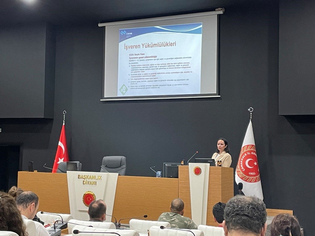 Çanakkale’de İl Özel İdare personeline İş Sağlığı ve Güvenliği Eğitimi