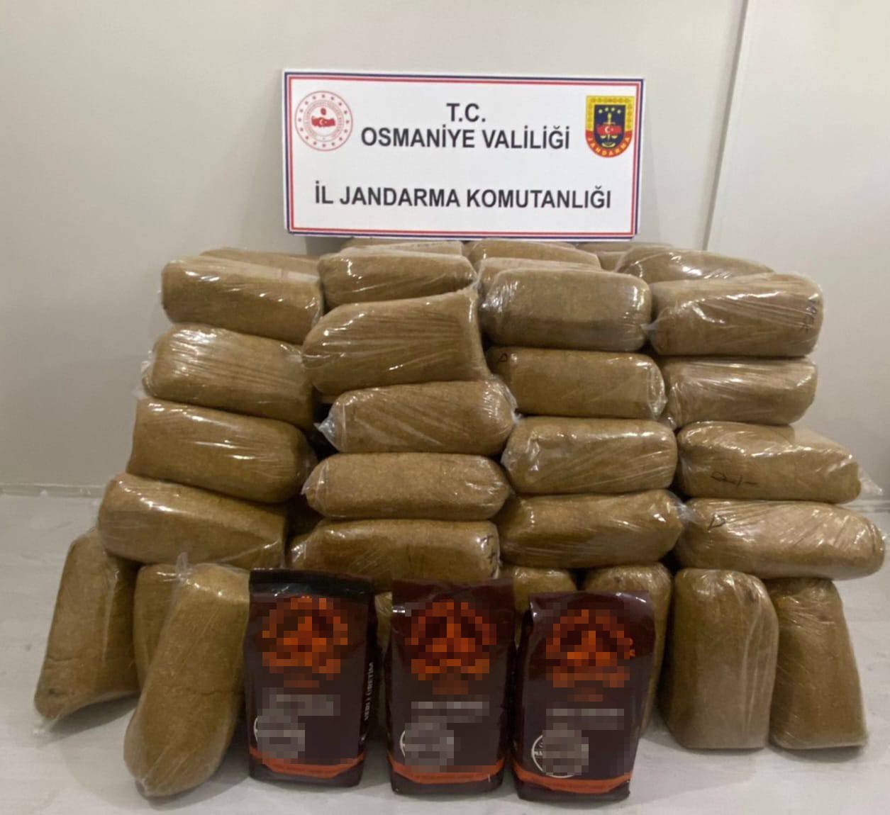 Osmaniye’de 750 kilogram kaçak tütün ele geçirildi