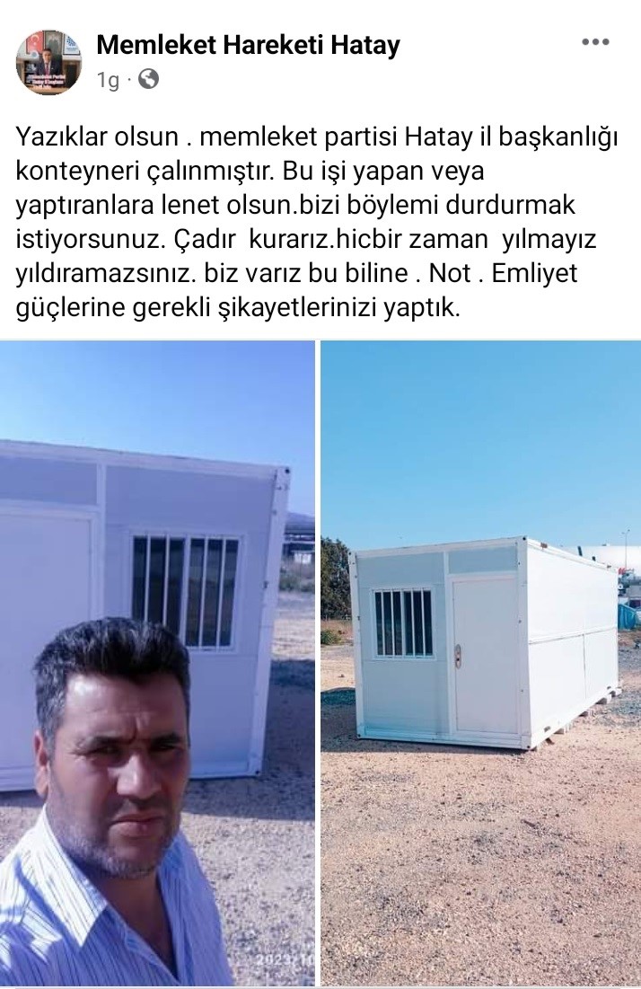 Memleket Partisi’nin çalınan il başkanlığının bulunmasıyla başkan makamına kavuştu