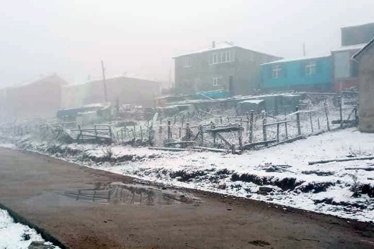 Gümüşhane’nin yükseklerinde kar yağışı