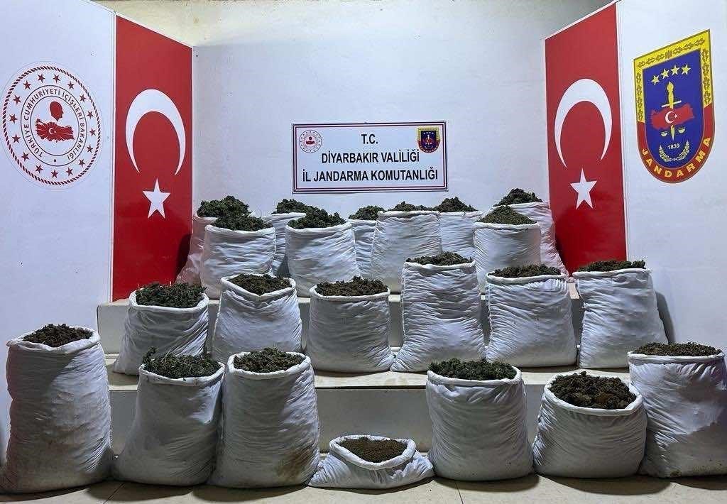 Lice’de 280 kilo esrar ve 244 bin 500 esrar bitkisi ele geçirildi