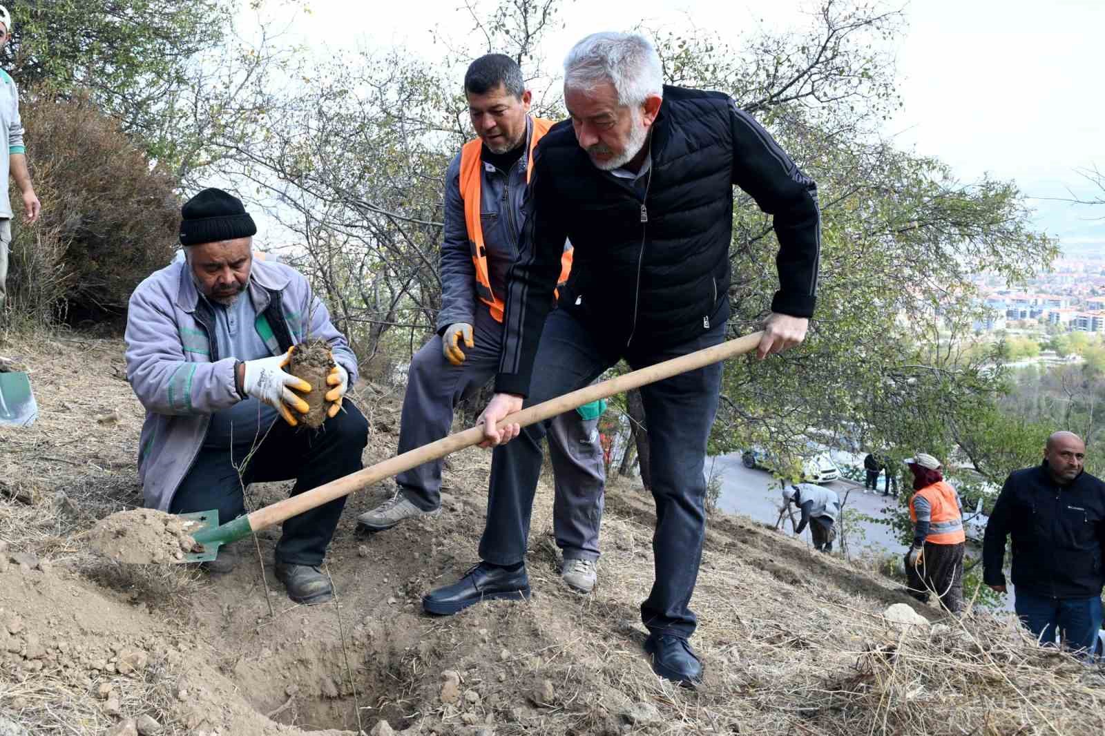 Isparta’da 2023 adet ağaç fidanını toprakla buluştu