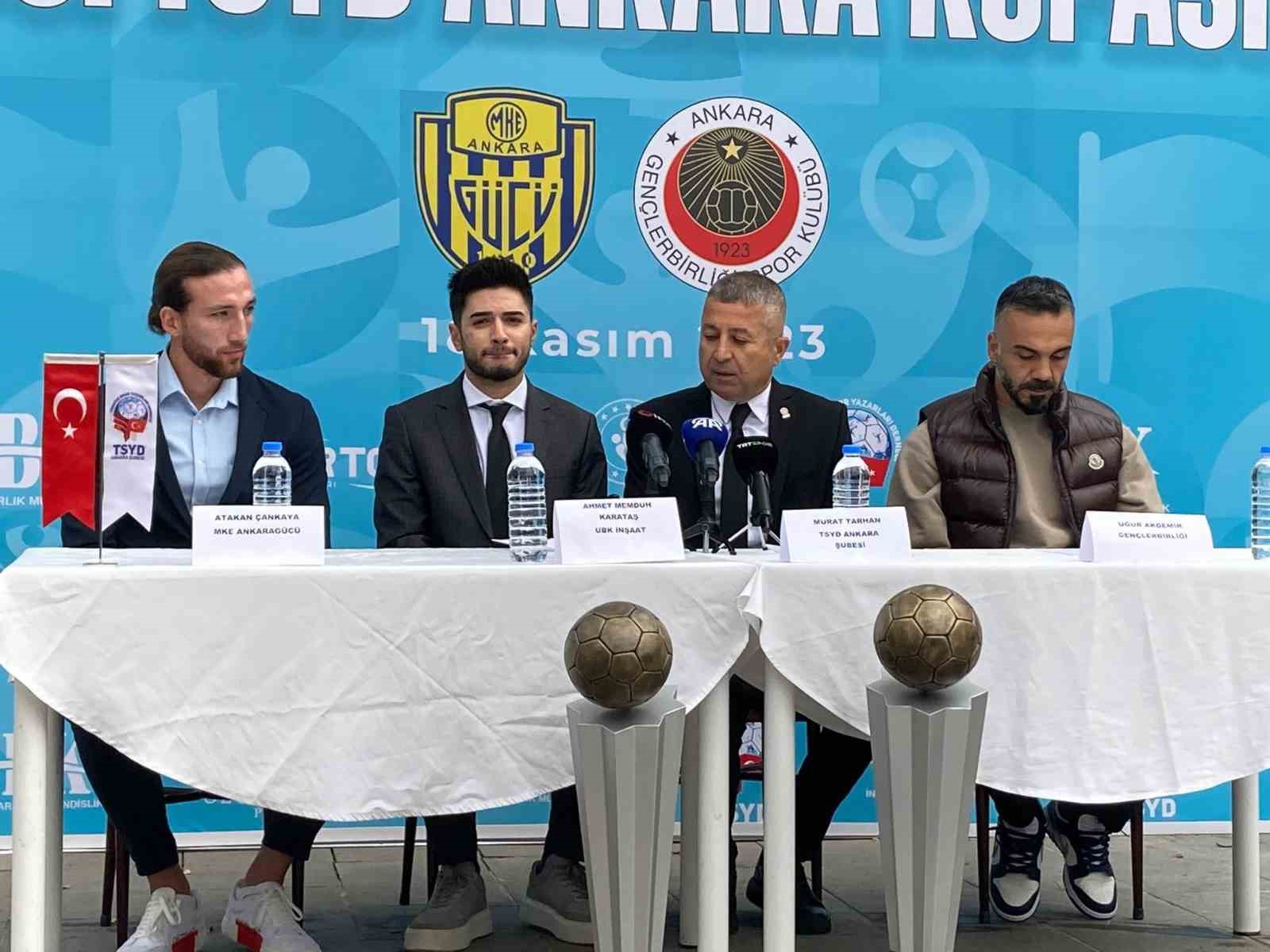 TSYD Ankara Kupası &ouml;ncesi Gen&ccedil;lerbirliği ve Ankarag&uuml;c&uuml; futbolcuları bir araya geldi
