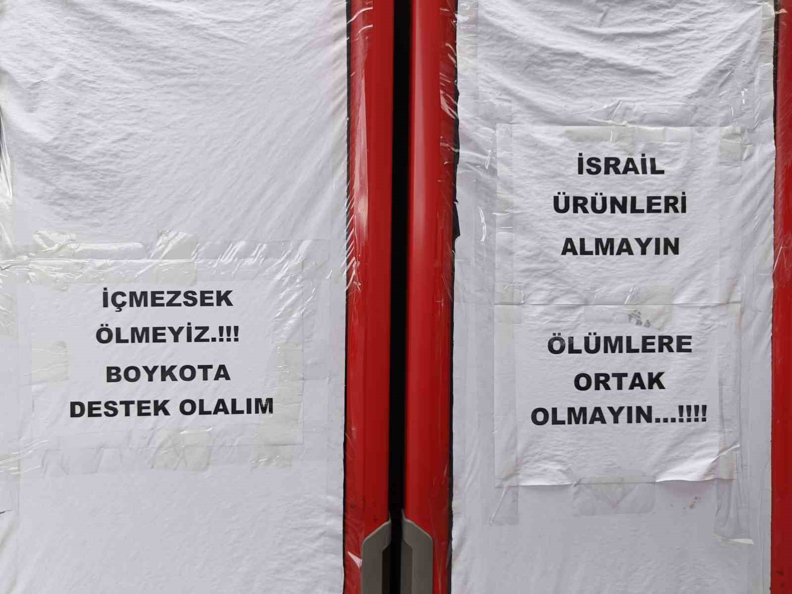 Akaryakıt istasyonundan Filistin&rsquo;e destek, İsrail&rsquo;e boykot
