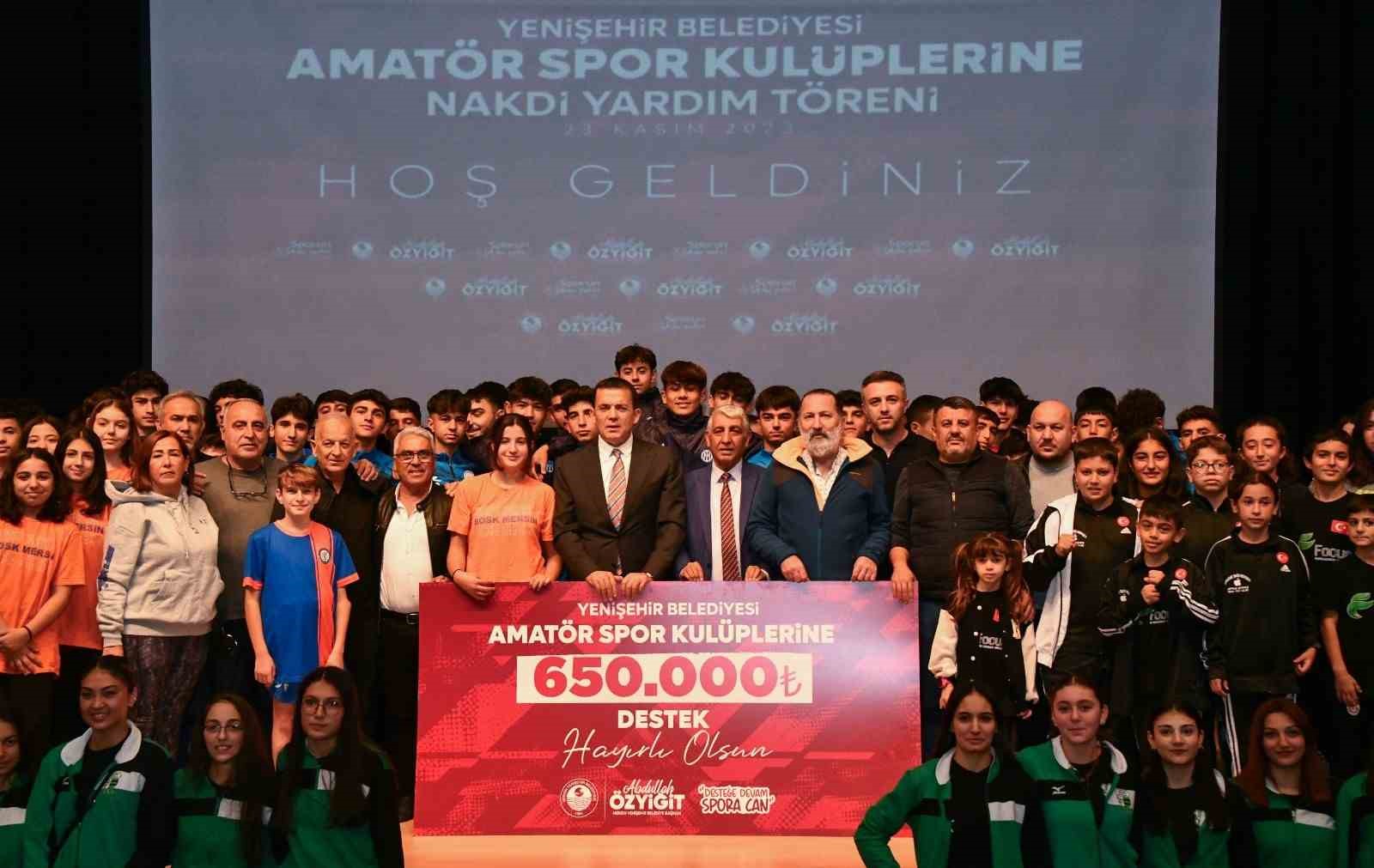 Yenişehir Belediyesinden 51 amatör spor kulübüne 650 bin TL destek
