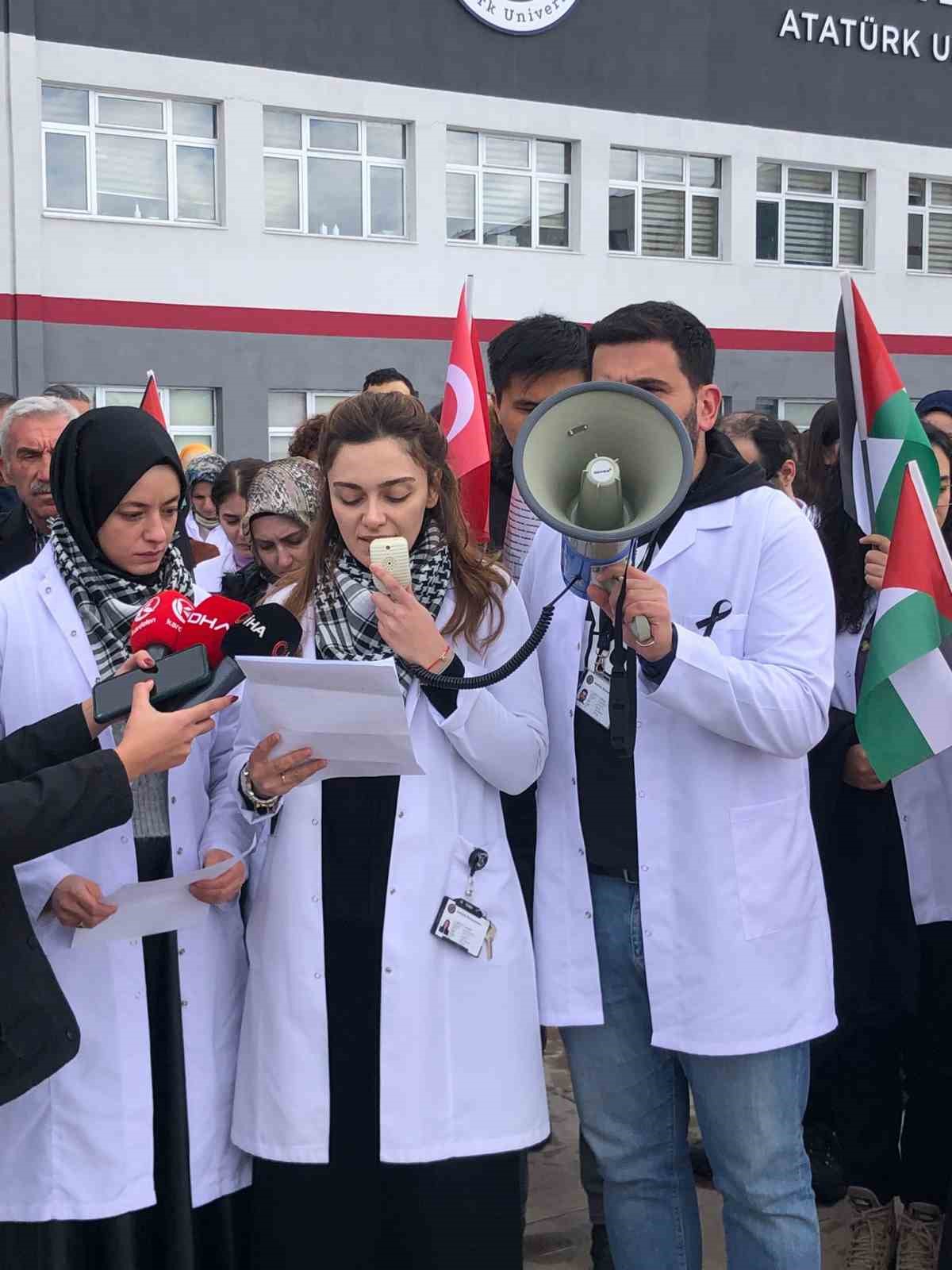 Erzurum’da doktorlar Gazzeli meslektaşlarını unutmadı
