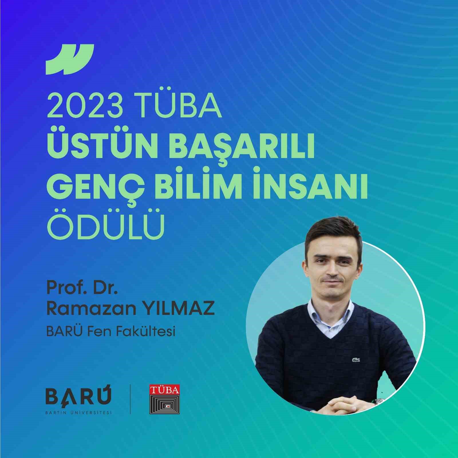 Üstün başarılı genç bilim adamı ödülü BARÜ’den Prof. Dr. Yılmaz’a
