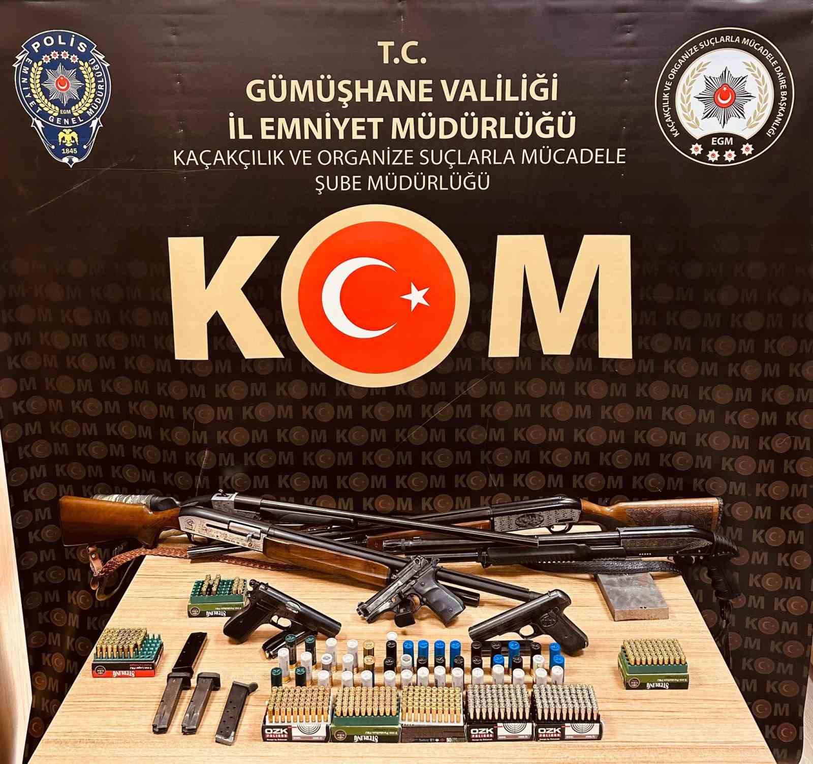 Gümüşhane’de silah ticareti yapanlara operasyon