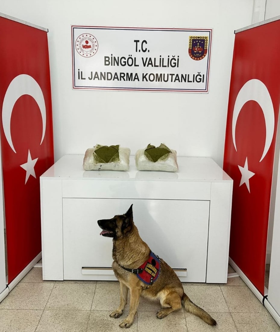 Bing&ouml;l&rsquo;de araziye g&ouml;m&uuml;l&uuml; 12 kilo 550 gram esrar ele ge&ccedil;irildi
