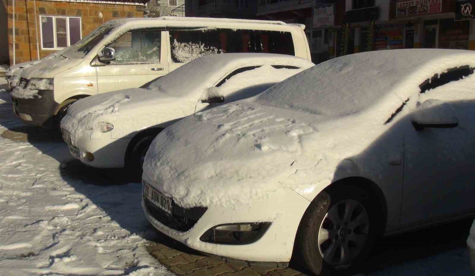 Kar yağışı Ahlat&rsquo;ı beyaza b&uuml;r&uuml;d&uuml;
