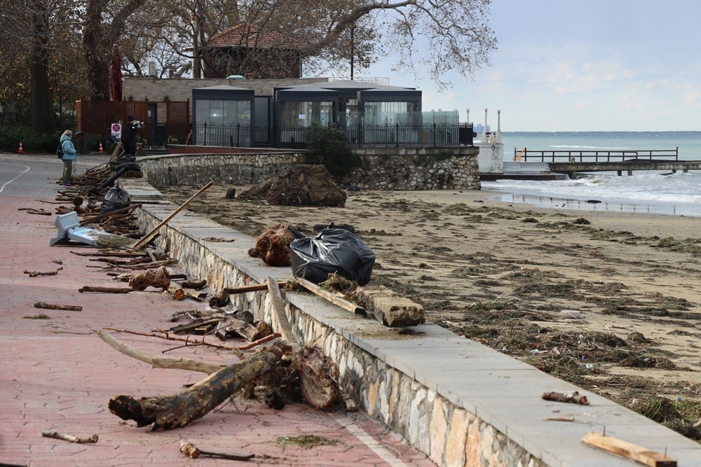 Yalova Belediyesinden fırtına temizliği
