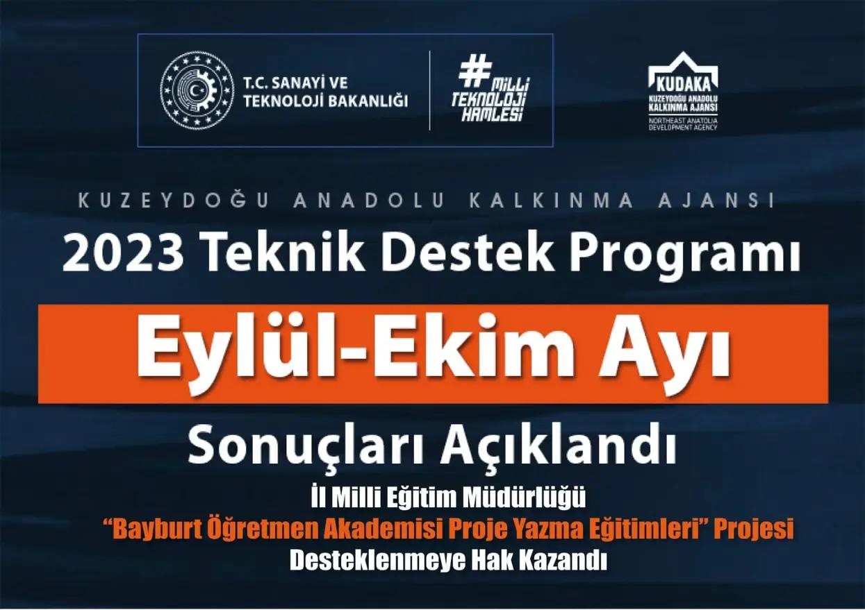 KUDAKA’dan ’Bayburt Öğretmen Akademisi Proje Yazma Eğitimleri’ projesine destek