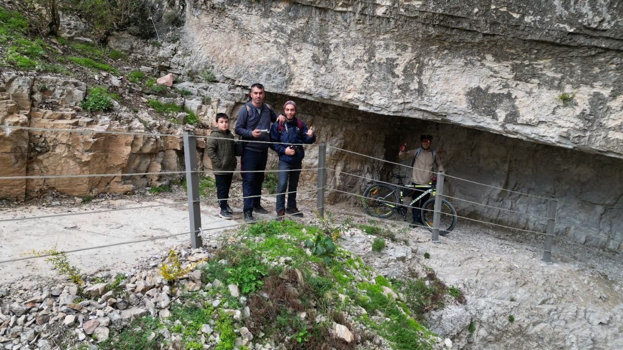 Bisiklet sporcuları Cehennem Deresi Kanyonundan iniş yaptı