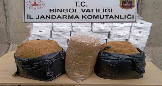 Bingöl’de 55 kilogram kaçak tütün ele geçirildi