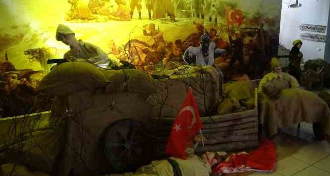 Okullarını adeta Çanakkale’ye dönüştürdüler