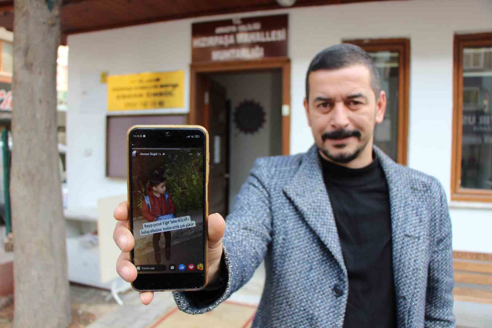 Amasya’da okul çıkışı kaybolan çocuğu mahalle muhtarı buldu