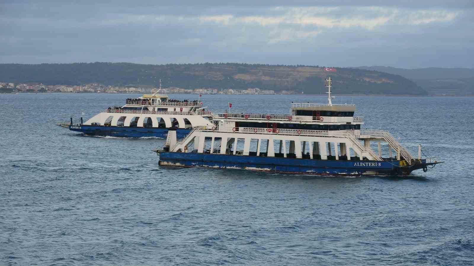 Bozcaada ve G&ouml;k&ccedil;eada&rsquo;ya yarınki t&uuml;m feribot seferlerine iptal edildi

