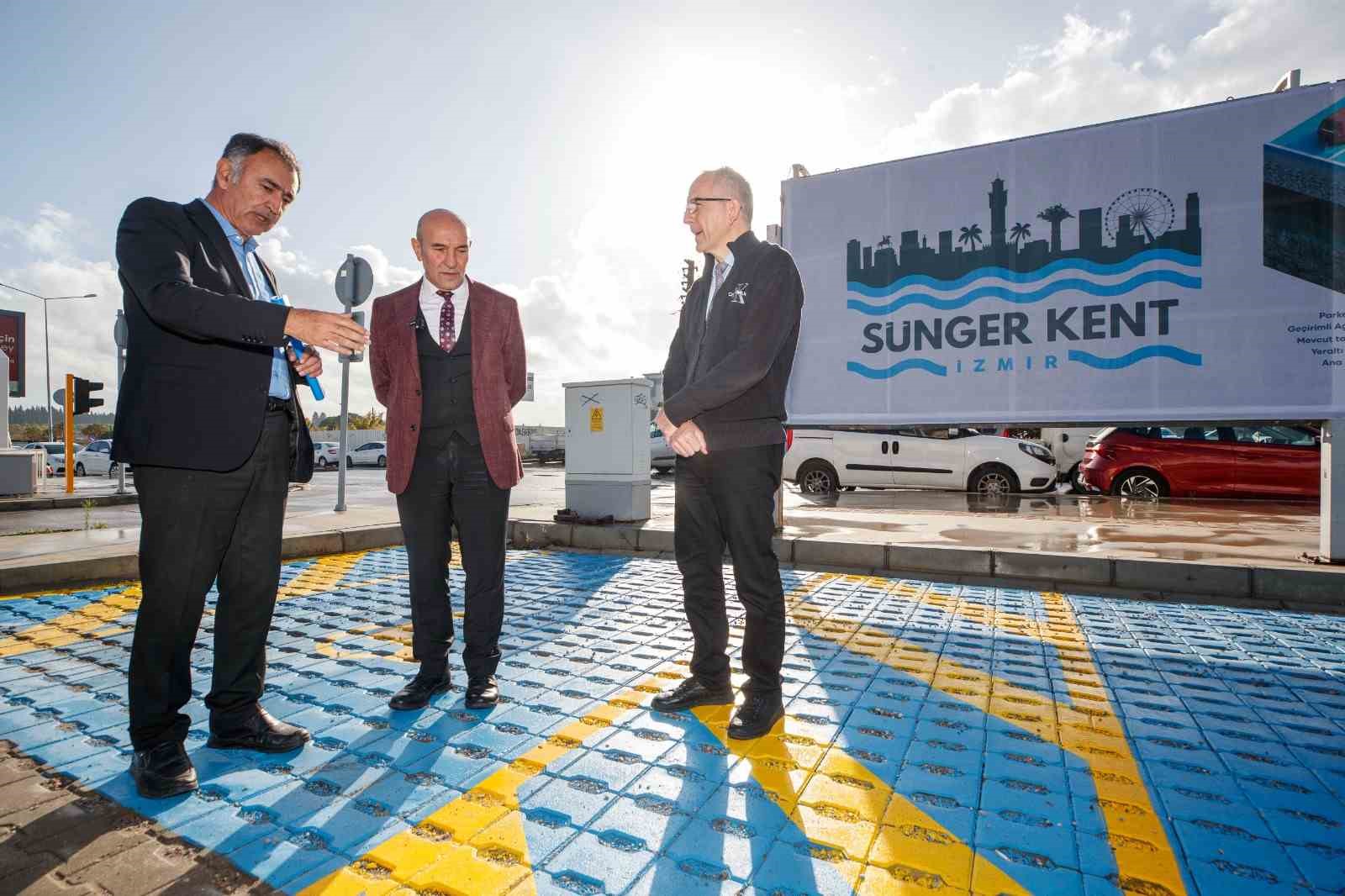 Türkiye’nin ilk sünger otoparkı İzmir’de