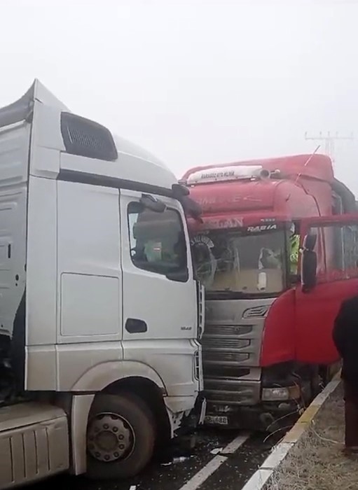 Ağrı’da yoğun sis, 3 araç kaza yaptı