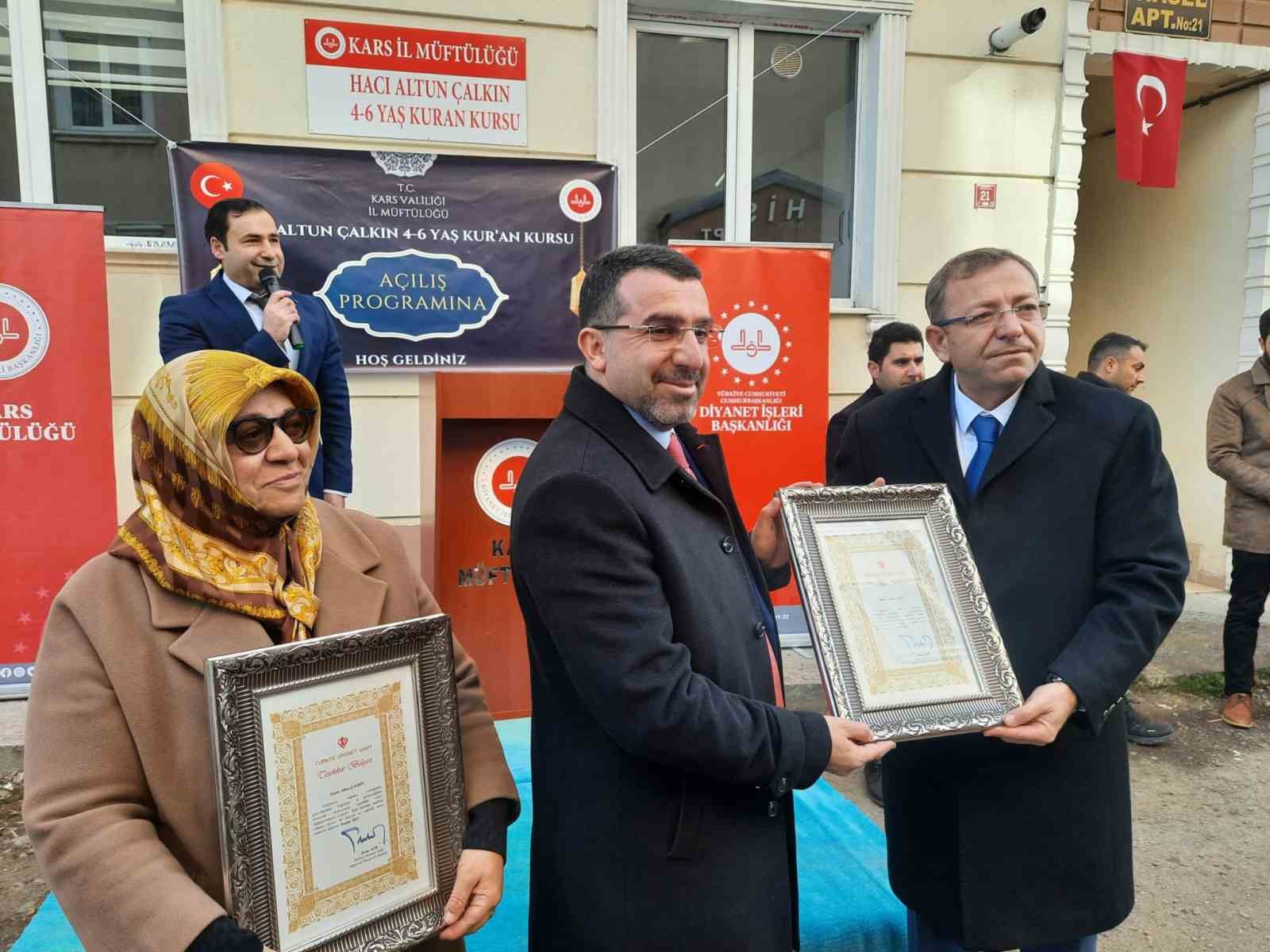 Kars&rsquo;ta 4-6 yaş Kur&rsquo;an Kursu&rsquo;nun a&ccedil;ılışı yapıldı
