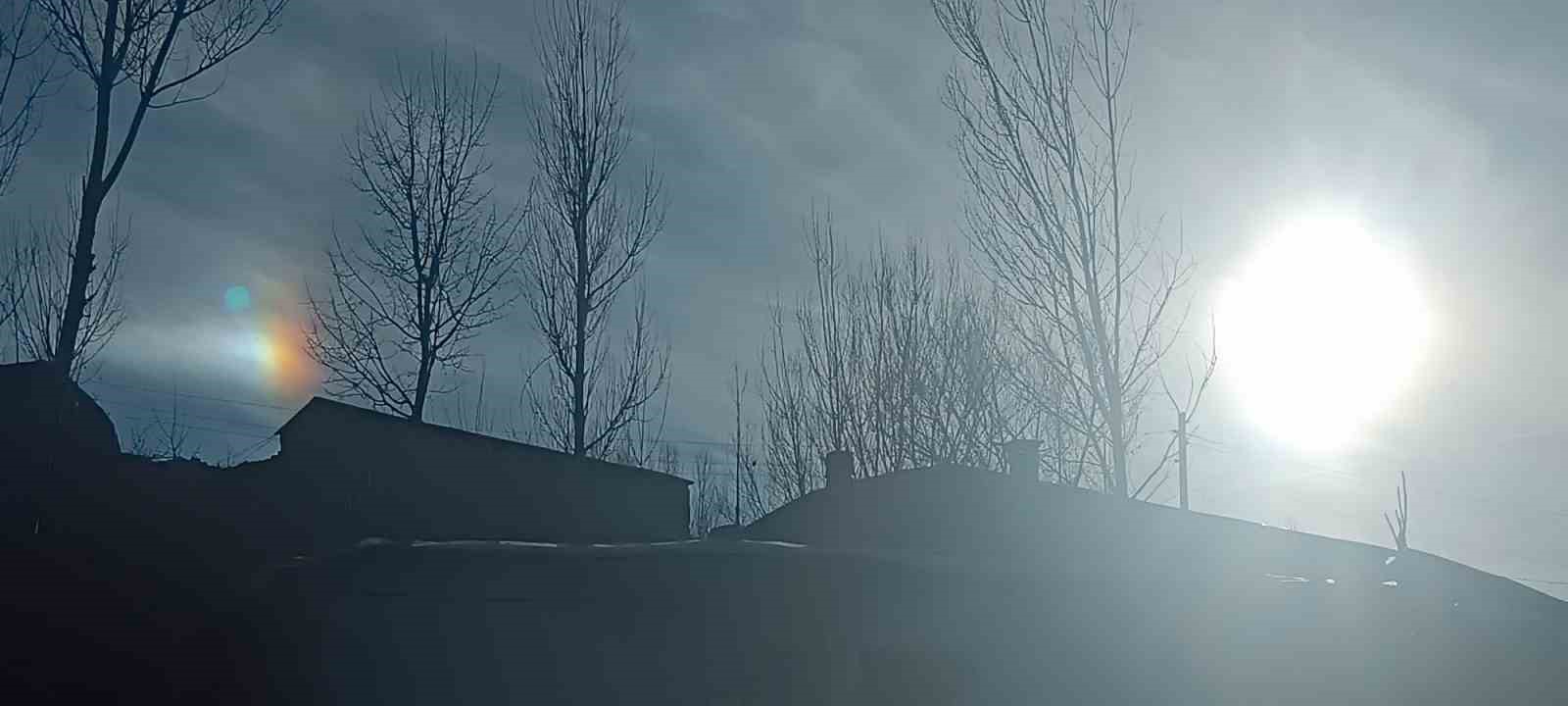 Y&uuml;ksekova&rsquo;da &lsquo;yalancı g&uuml;neş&rsquo; g&ouml;r&uuml;nt&uuml;lendi
