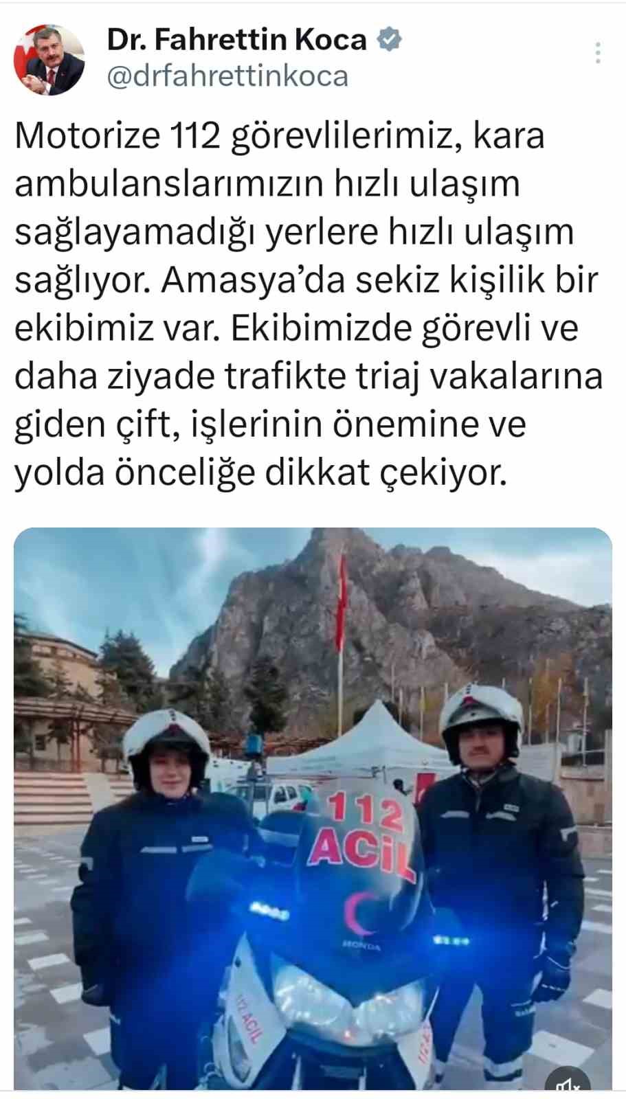 Bakan Koca görüntülerini paylaşmıştı, sağlık çalışanı çift motosiklet ambulansla hayat kurtarıyor
