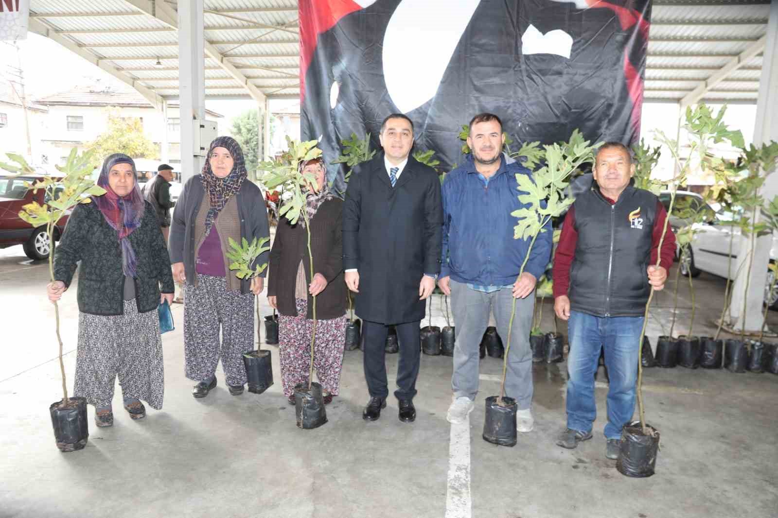 İncir fidanı dağıtımına katılan Vali &Ouml;ks&uuml;z: &ldquo;Emek veren, alın teri d&ouml;ken &uuml;reticimizin, &ccedil;ift&ccedil;imizin her zaman yanındayız&rdquo;
