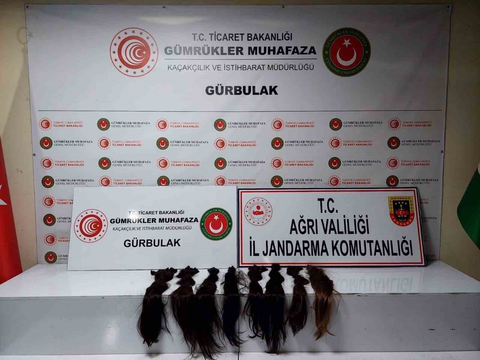 Ağrı’da gümrük kaçağı insan saçı ele geçirildi